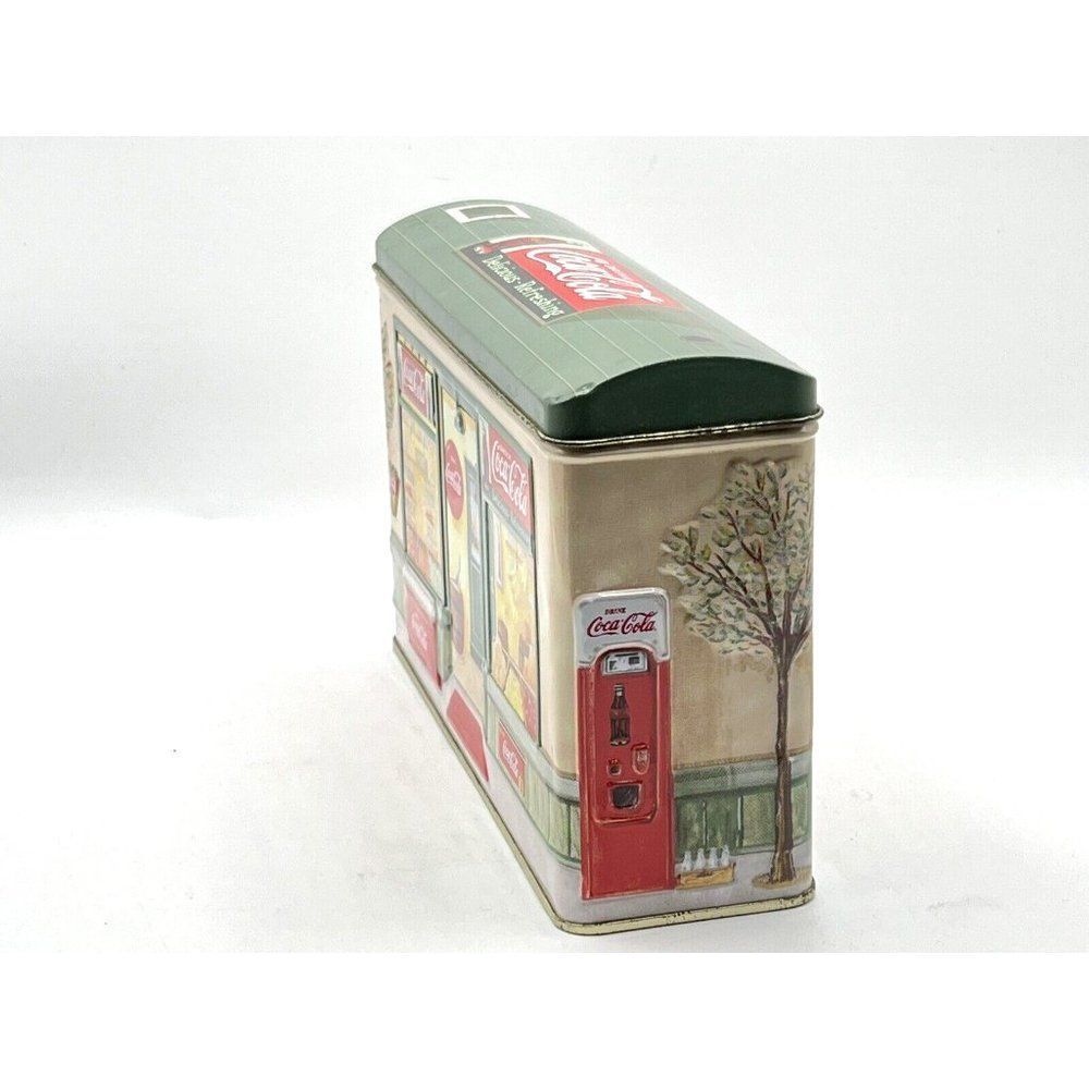 Vintage Coke Coca Cola Store Tin Metal Box With Lid Delicious Refreshing - Picture 2 of 8